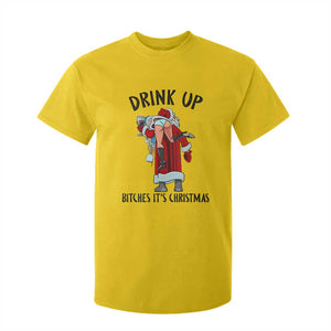 Funny Christmas Wine T Shirt For Kid Drink Up Bitches It Is Christmas TS14 Daisy Print Your Wear