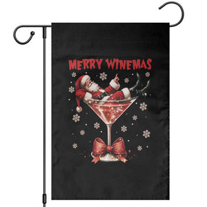 Funny Christmas Wine Garden Flag Santa Feeling Xmas TS14 Black Print Your Wear