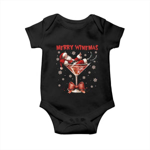 Funny Christmas Wine Baby Onesie Santa Feeling Xmas TS14 Black Print Your Wear