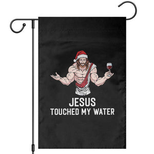 Funny Christmas Wine Garden Flag Jesus Drank Wine TS14 Black Print Your Wear