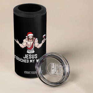 Funny Christmas Wine 4 in 1 Can Cooler Tumbler Jesus Drank Wine TS14 Print Your Wear