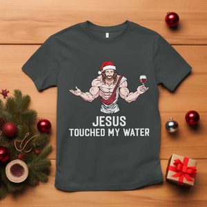 Funny Christmas Wine T Shirt Jesus Drank Wine TS14 Dark Heather Print Your Wear