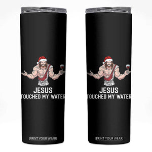Funny Christmas Wine Skinny Tumbler Jesus Drank Wine TS14 Black Print Your Wear