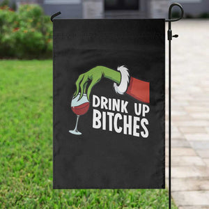 Funny Christmas Wine Garden Flag Drink Up Bitches TS14 Print Your Wear