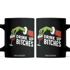 Funny Christmas Wine Coffee Mug Drink Up Bitches TS14 Black Print Your Wear