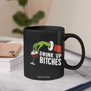 Funny Christmas Wine Coffee Mug Drink Up Bitches TS14 Print Your Wear