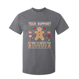 Tech Support Christmas T Shirt For Kid I Am Here To Delete Your Cookies TS14 Charcoal Print Your Wear