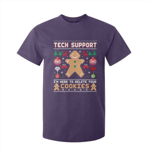 Tech Support Christmas T Shirt For Kid I Am Here To Delete Your Cookies TS14 Purple Print Your Wear