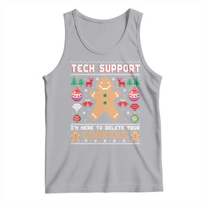 Tech Support Christmas Tank Top I Am Here To Delete Your Cookies TS14 Athletic Heather Print Your Wear