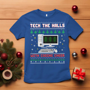 Tech Support Christmas T Shirt Tech The Halls With Cooking Cheer TS14 Royal Blue Print Your Wear