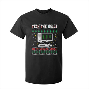 Tech Support Christmas T Shirt For Kid Tech The Halls With Cooking Cheer TS14 Black Print Your Wear