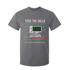 Tech Support Christmas T Shirt For Kid Tech The Halls With Cooking Cheer TS14 Charcoal Print Your Wear