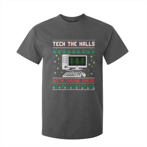 Tech Support Christmas T Shirt For Kid Tech The Halls With Cooking Cheer TS14 Dark Heather Print Your Wear