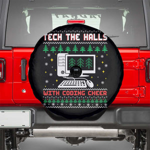 Tech Support Christmas Spare Tire Cover Tech The Halls With Cooking Cheer TS14 Black Print Your Wear