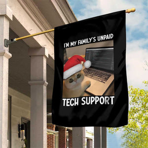Funny Tech Support Cat Christmas Garden Flag TS14 Print Your Wear