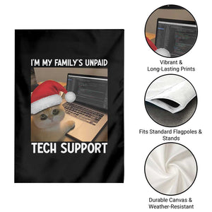 Funny Tech Support Cat Christmas Garden Flag TS14 Print Your Wear