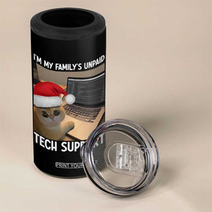 Funny Tech Support Cat Christmas 4 in 1 Can Cooler Tumbler TS14 Print Your Wear