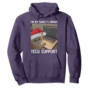 Funny Tech Support Cat Christmas Hoodie TS14 Purple Print Your Wear