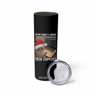 Funny Tech Support Cat Christmas Skinny Tumbler TS14 Print Your Wear