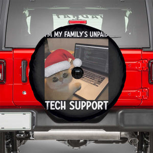 Funny Tech Support Cat Christmas Spare Tire Cover TS14 Black Print Your Wear