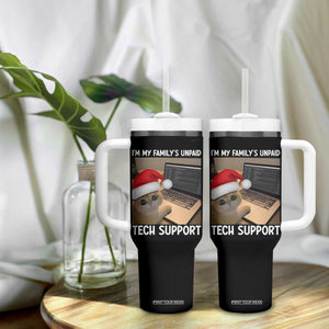Funny Tech Support Cat Christmas Tumbler With Handle TS14 Print Your Wear