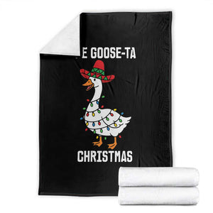 Me Goose Ta Throw Blanket Funny Mexican Christmas TS14 Black Print Your Wear