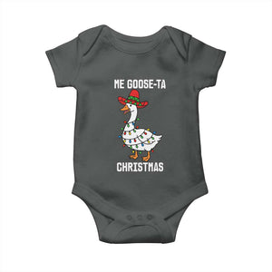 Me Goose Ta Baby Onesie Funny Mexican Christmas TS14 Dark Heather Print Your Wear