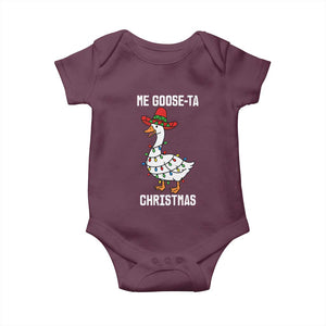 Me Goose Ta Baby Onesie Funny Mexican Christmas TS14 Maroon Print Your Wear