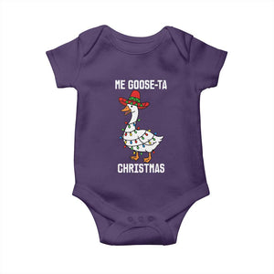 Me Goose Ta Baby Onesie Funny Mexican Christmas TS14 Purple Print Your Wear