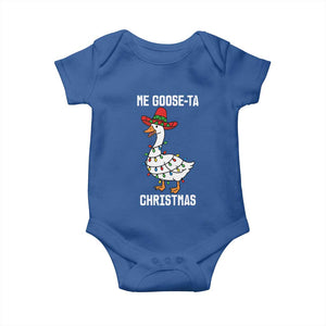 Me Goose Ta Baby Onesie Funny Mexican Christmas TS14 Royal Blue Print Your Wear