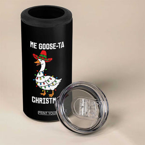 Me Goose Ta 4 in 1 Can Cooler Tumbler Funny Mexican Christmas - Print Your Wear