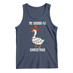 Me Goose Ta Tank Top Funny Mexican Christmas TS14 Navy Print Your Wear