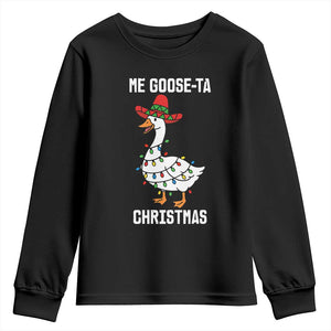 Me Goose Ta Youth Sweatshirt Funny Mexican Christmas TS14 Black Print Your Wear