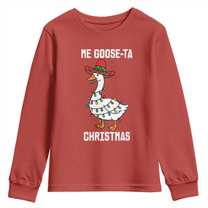 Me Goose Ta Youth Sweatshirt Funny Mexican Christmas TS14 Red Print Your Wear