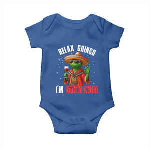 Funny Mexican Christmas Baby Onesie Relax Gringo I Am Legal TS14 Royal Blue Print Your Wear