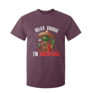 Funny Mexican Christmas T Shirt For Kid Relax Gringo I Am Legal TS14 Maroon Print Your Wear