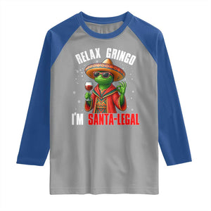 Funny Mexican Christmas Raglan Shirt Relax Gringo I Am Legal TS14 Sport Gray Royal Print Your Wear