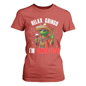 Funny Mexican Christmas T Shirt For Women Relax Gringo I Am Legal TS14 Red Print Your Wear