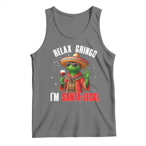 Funny Mexican Christmas Tank Top Relax Gringo I Am Legal TS14 Black Heather Print Your Wear