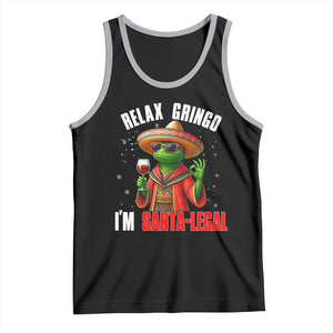 Funny Mexican Christmas Tank Top Relax Gringo I Am Legal TS14 Black Athletic Heather Print Your Wear