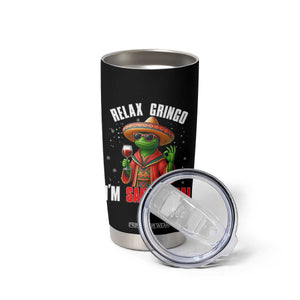 Funny Mexican Christmas Tumbler Cup Relax Gringo I Am Legal - Print Your Wear