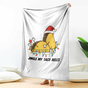 Funny Taco Christmas Throw Blanket Jingle My Taco Bells TS14 Print Your Wear