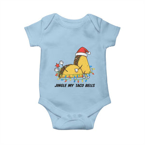 Funny Taco Christmas Baby Onesie Jingle My Taco Bells TS14 Light Blue Print Your Wear