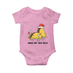 Funny Taco Christmas Baby Onesie Jingle My Taco Bells TS14 Light Pink Print Your Wear