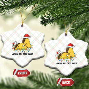 Funny Taco Christmas Ceramic Ornament Jingle My Taco Bells TS14 Print Your Wear