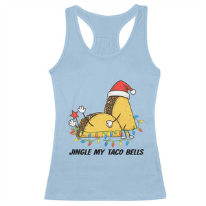 Funny Taco Christmas Racerback Tank Top Jingle My Taco Bells TS14 Light Blue Print Your Wear