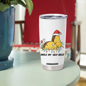 Funny Taco Christmas Tumbler Cup Jingle My Taco Bells - Print Your Wear