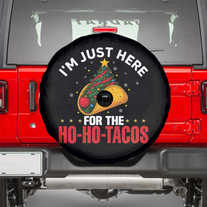 Funny Taco Christmas Spare Tire Cover I Am Just Here For The Ho Ho Tacos TS14 Black Print Your Wear