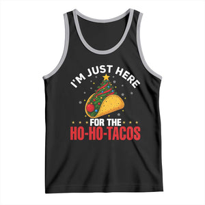 Funny Taco Christmas Tank Top I Am Just Here For The Ho Ho Tacos TS14 Black Athletic Heather Print Your Wear