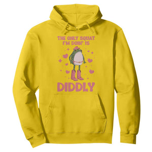 Funny Cowboy Frog Hoodie The Only Squat I'm Doin' Is Diddly TS14 Daisy Print Your Wear